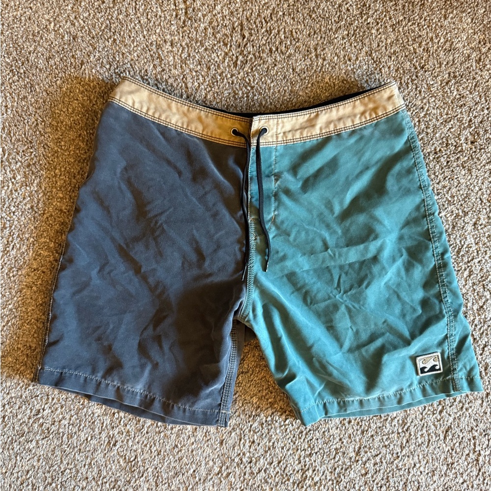 Billabong Black and Teal Board Shorts